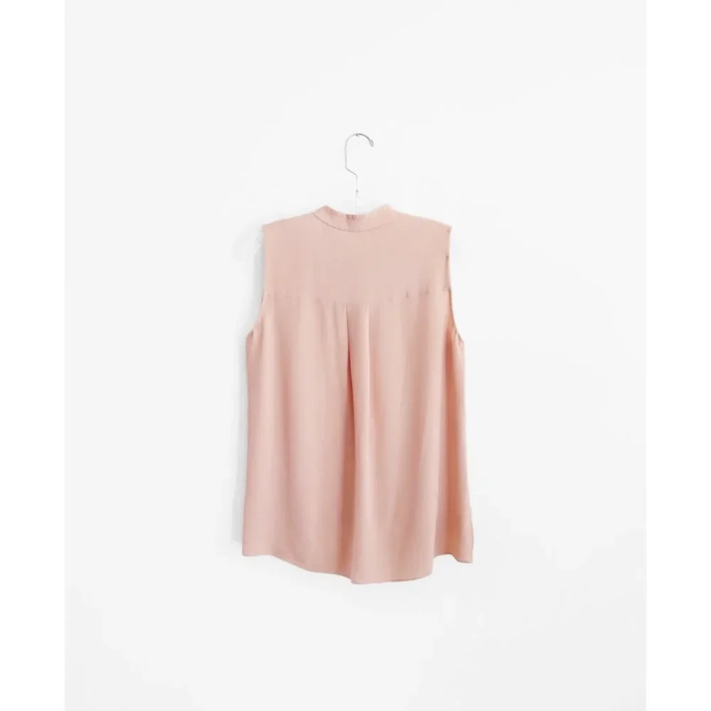 10 Crosby Derek Lam Light Blush Pink Voile Sleeveless Blouse Shell Top size 6 - Picture 6 of 15